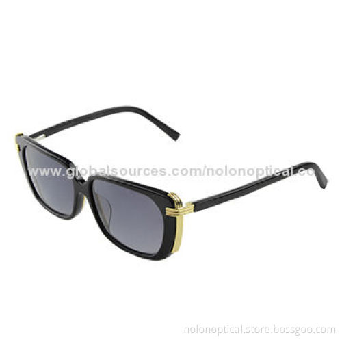 Acetate Sunglasses for Women with Metal Trim, Customized Logos Available